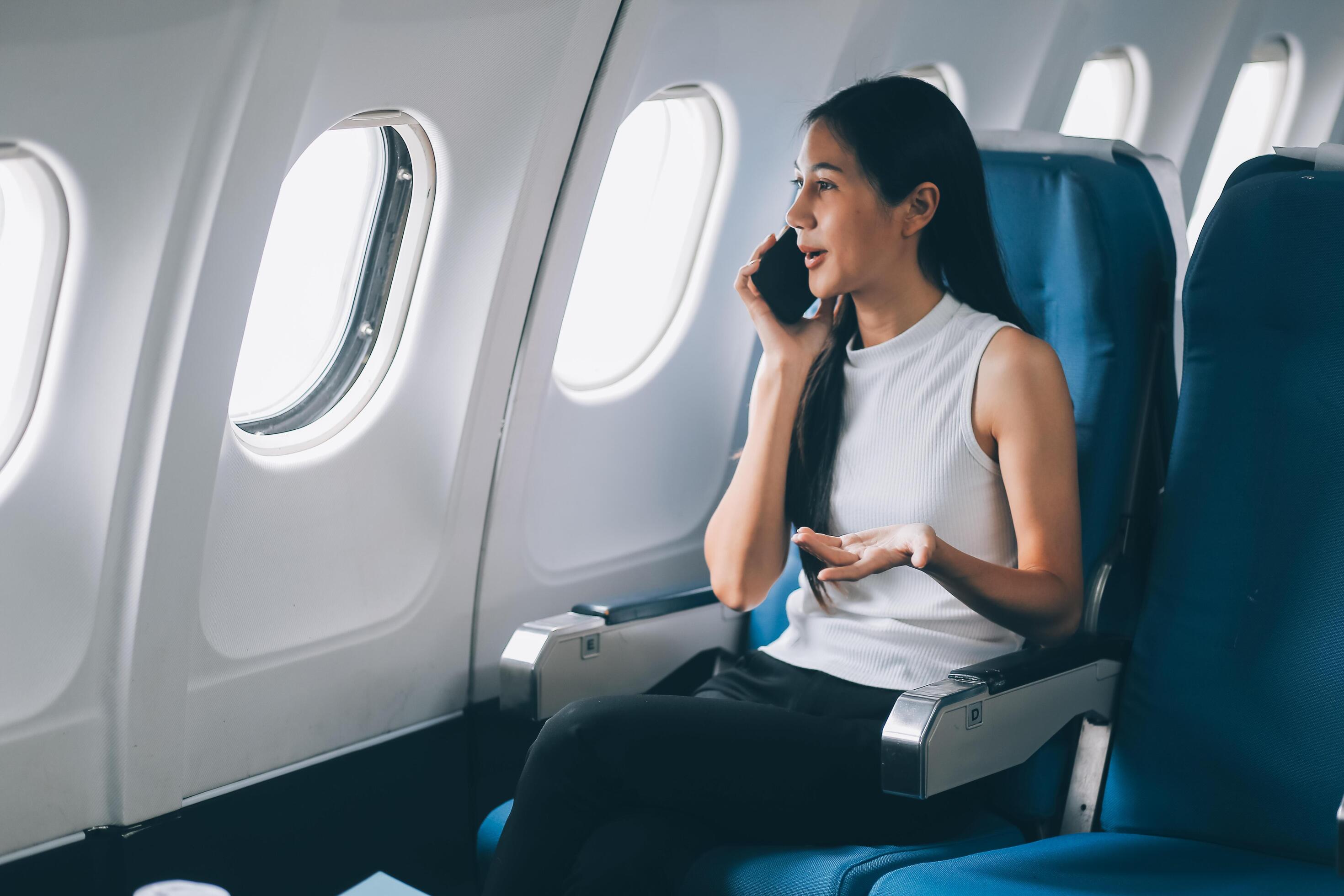 Passageira em avi&atilde;o